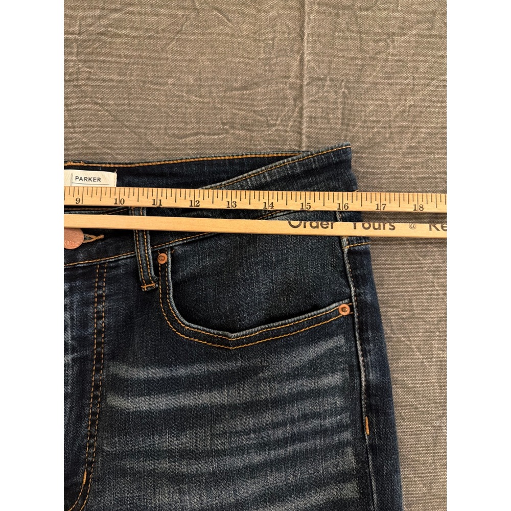 BKE Parker Universal Fit High Rise Ankle Tall Distressed Jeans Dark Wash 31 - Picture 7 of 10